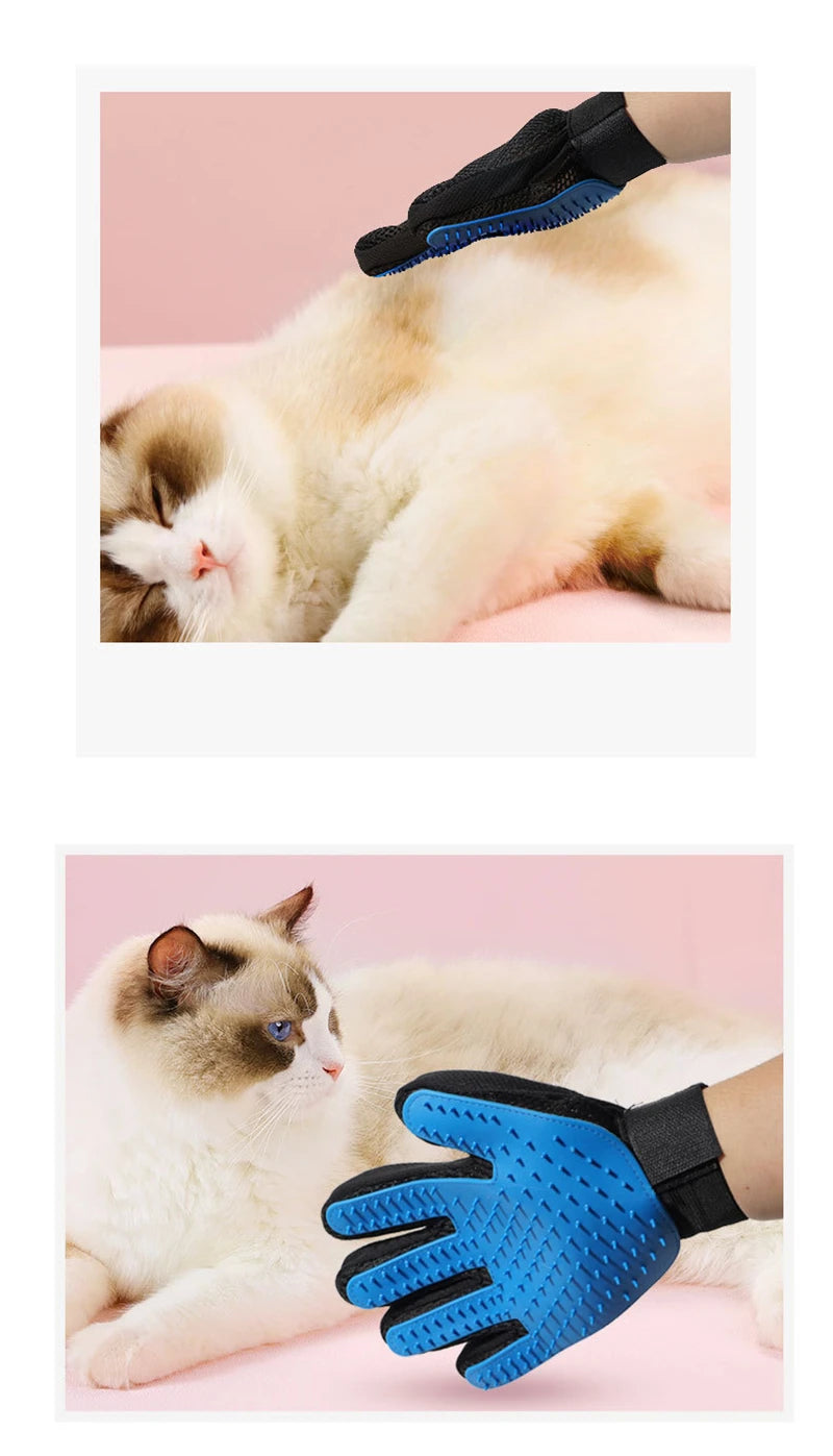 Pet Grooming Glove for Cats & Dogs – Deshedding & Massage Brush