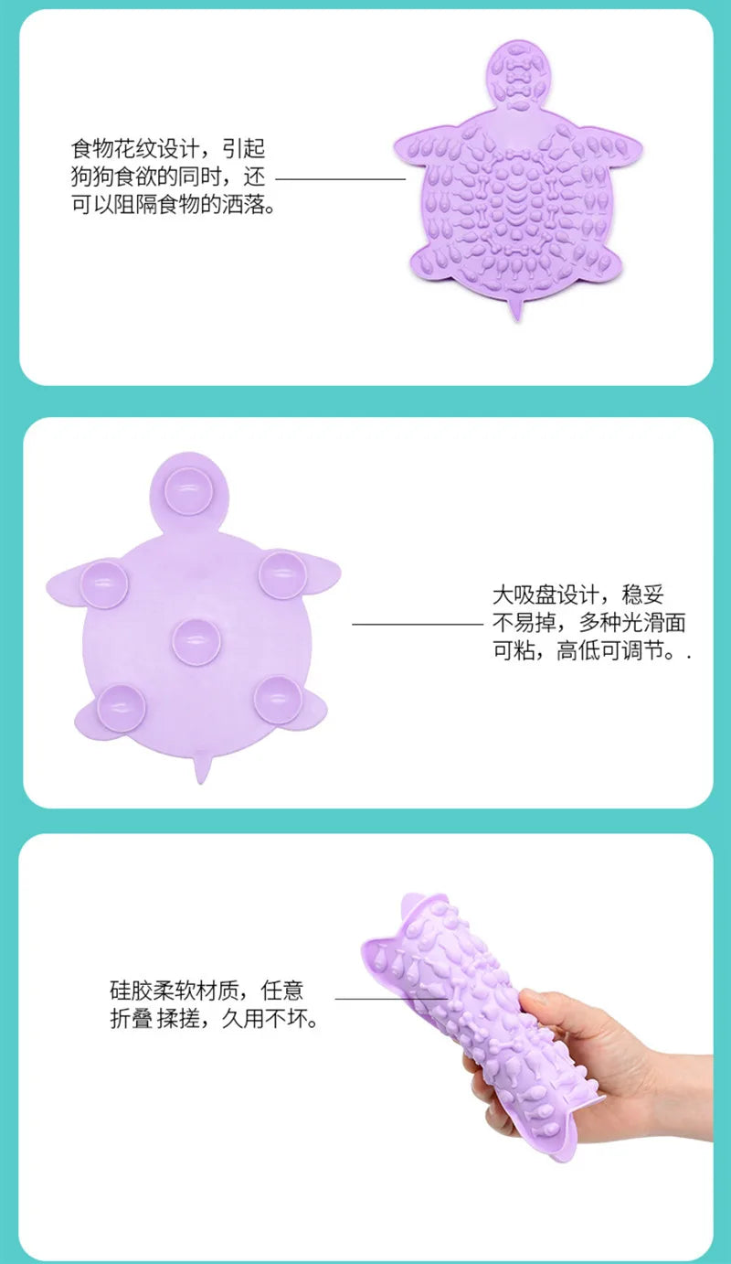 Slow Feeder Bowl with Suction Cup – Small Silicone Food Mat for Cats & Pets Under 3kg