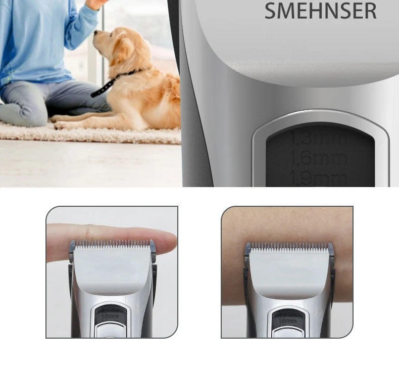 High-Power Smart Dog Clippers – Rechargeable Pet Grooming Trimmer with Detachable Blade