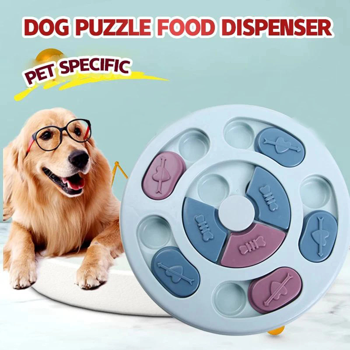 Interactive Pet Feeding Toy – Slow Food Bowl for Cats & Dogs