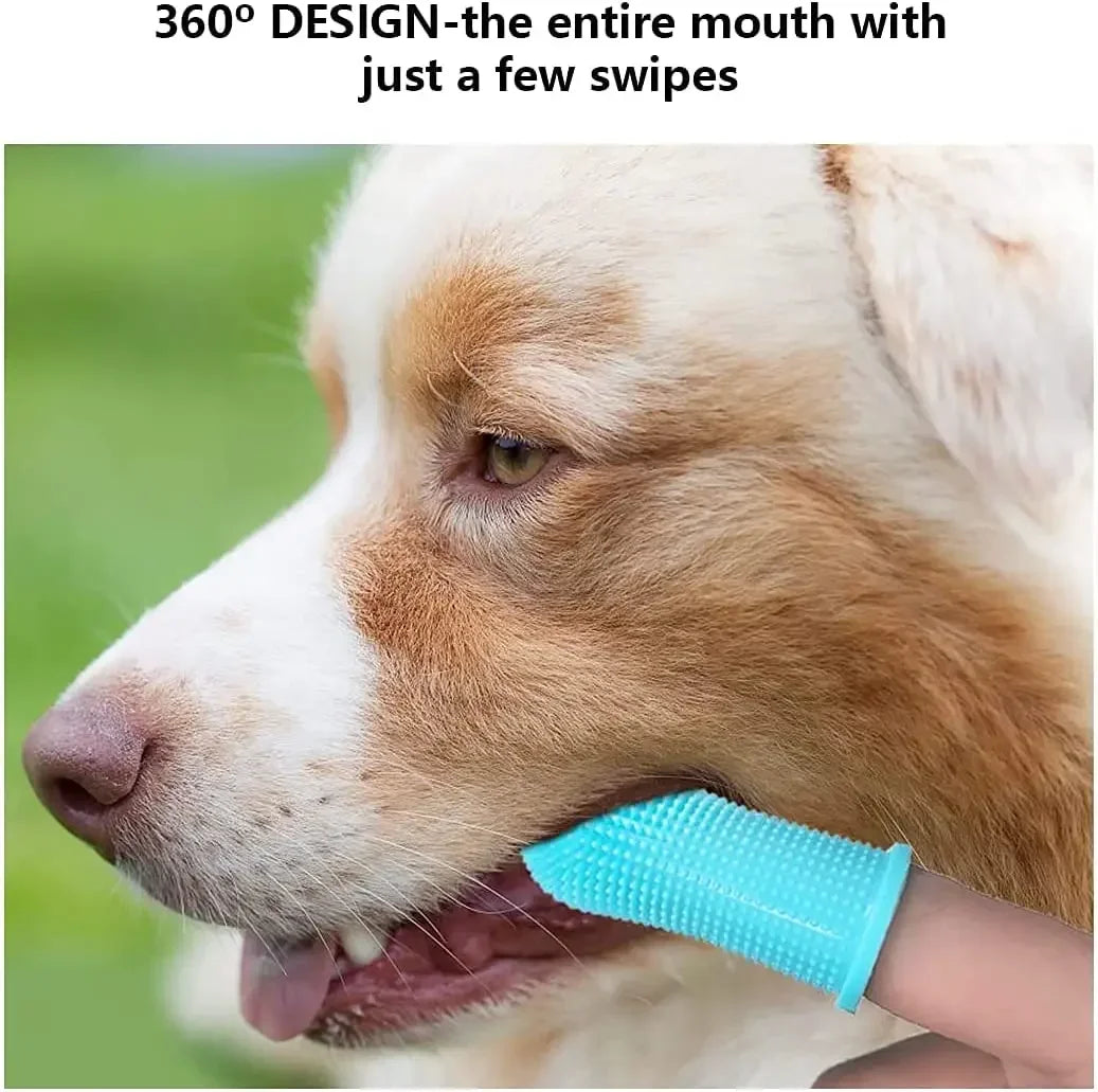 Soft Silicone Finger Toothbrush – Pet Teeth Cleaning Tool for Dogs & Cats