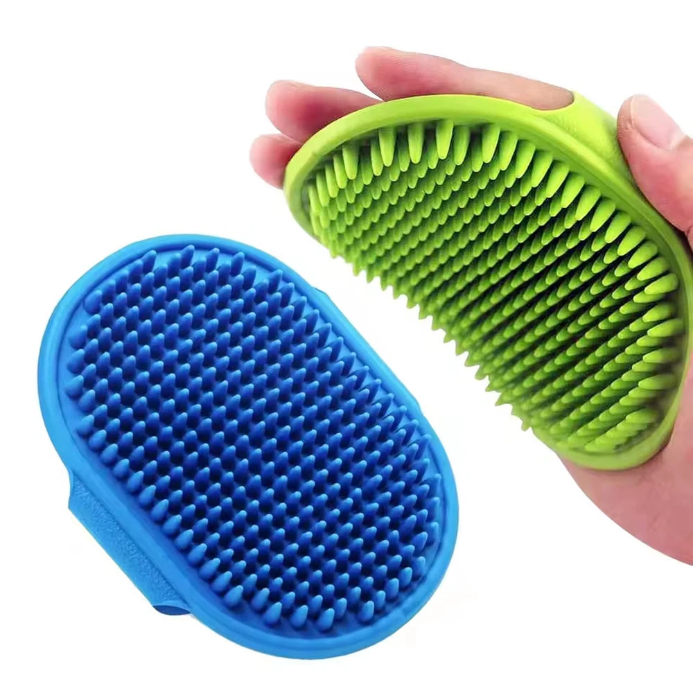 1PC Soft Rubber Pet Bath Brush – Grooming & Massage Glove for Dogs & Cats