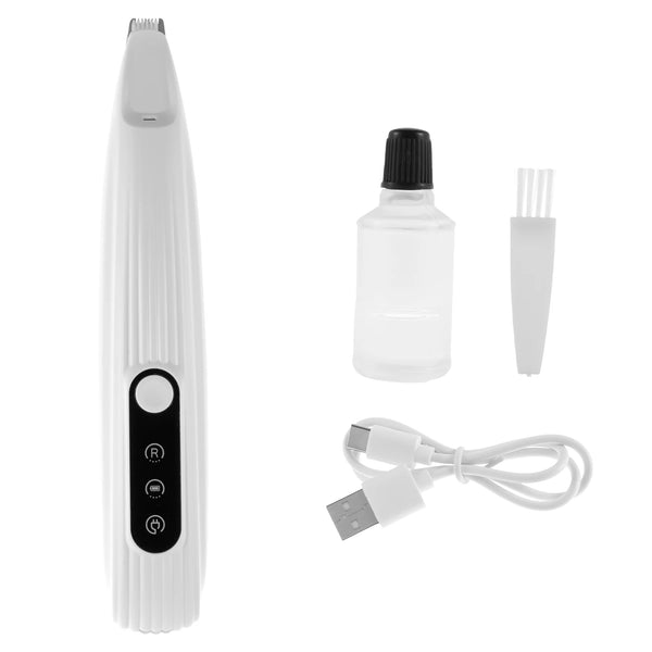 Rechargeable Pet Paw Trimmer – Waterproof Dog Hair Clipper with LED Display