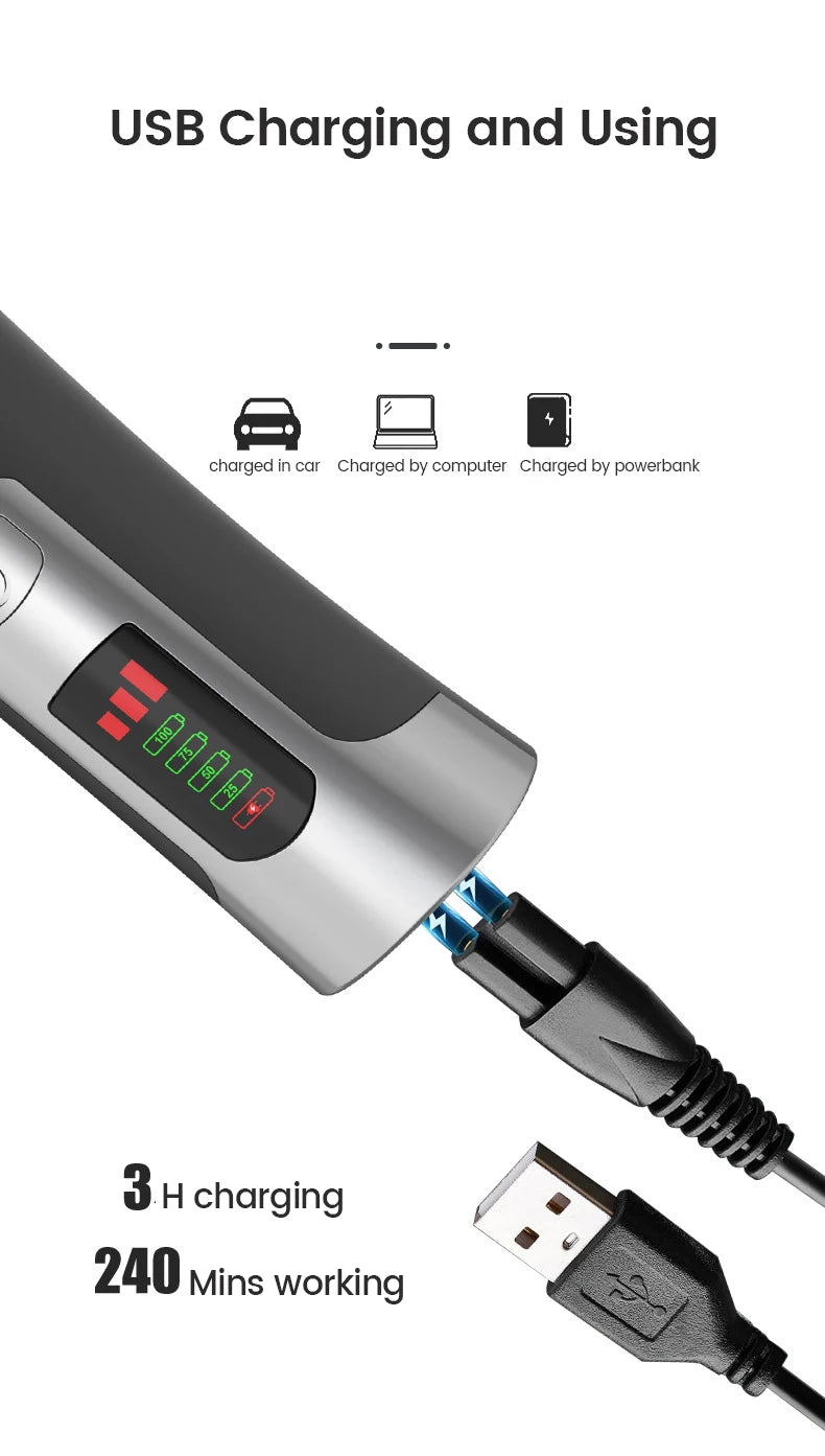 High-Power Smart Dog Clippers – Rechargeable Pet Grooming Trimmer with Detachable Blade