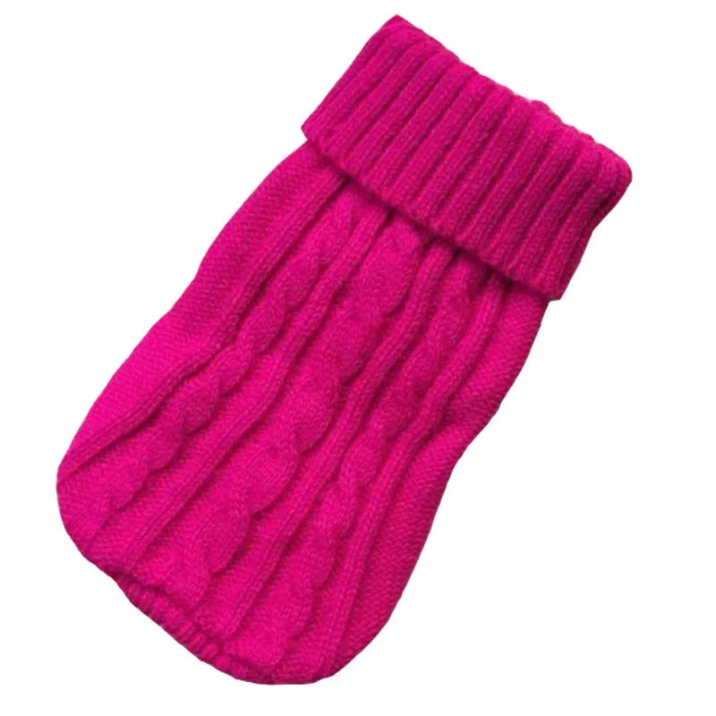 Knitted Dog Sweater – Warm Winter Pet Clothes for Small & Medium Dogs