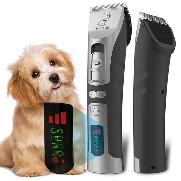 High-Power Smart Dog Clippers – Rechargeable Pet Grooming Trimmer with Detachable Blade