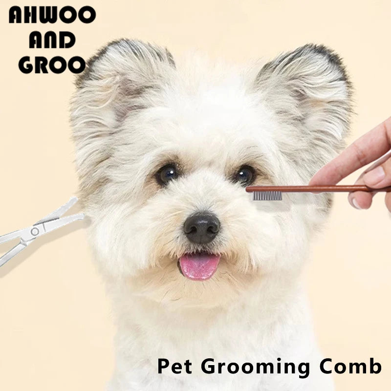 Wooden Pet Tear Stain Comb – Facial Cleaning Tool for Dogs & Cats