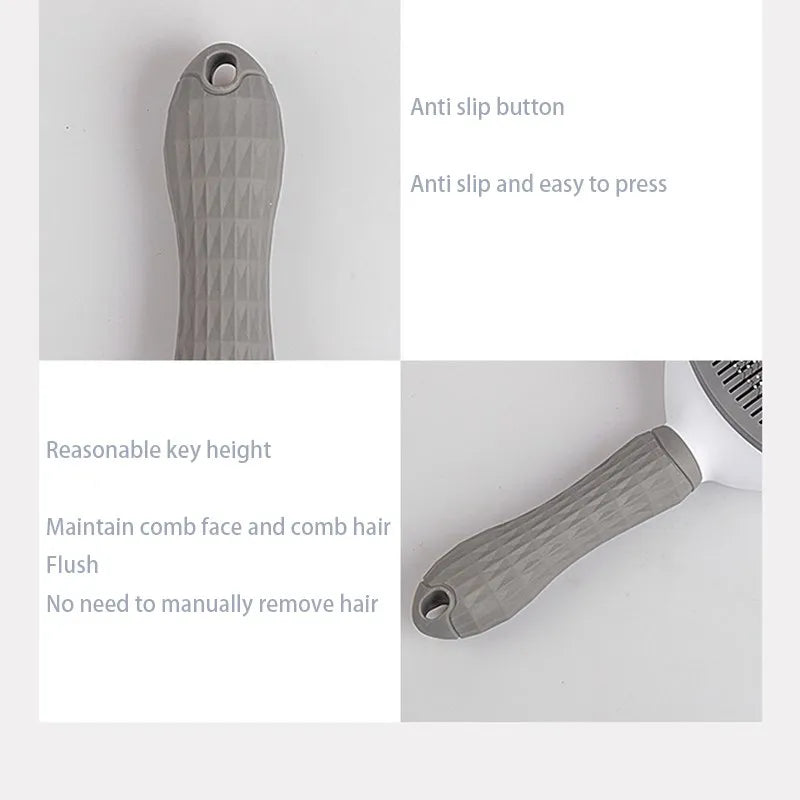 Pet Hair Remover Brush – Grooming Comb for Dogs, Cats, Puppies & Kittens