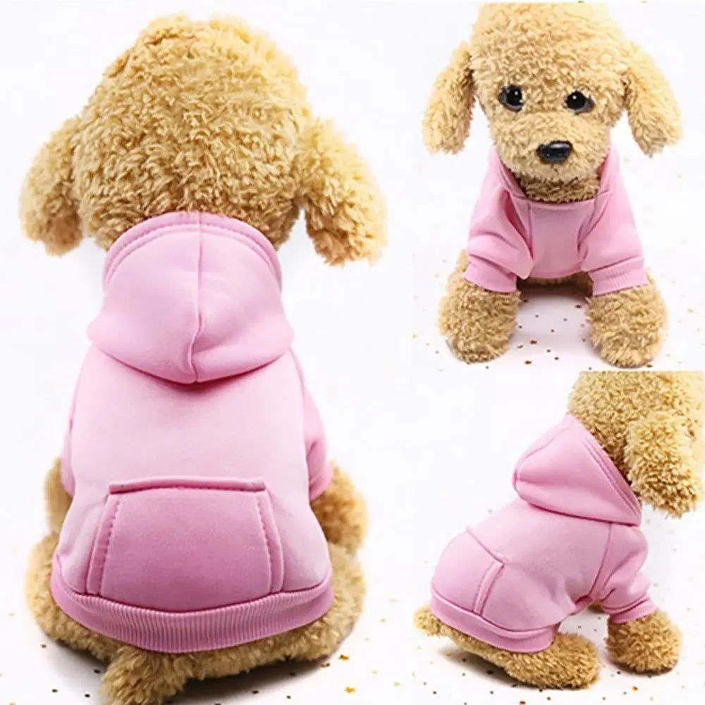 Hooded Pet Sweatshirt – Two-Legged Autumn/Winter Outfit for Cats & Small Dogs