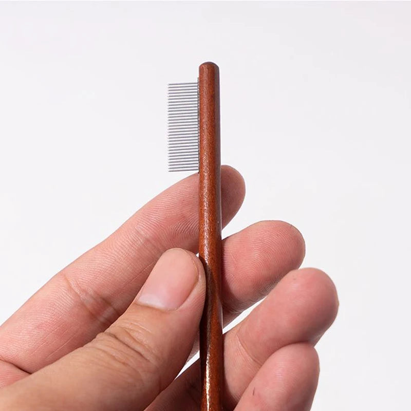 Wooden Pet Tear Stain Comb – Facial Cleaning Tool for Dogs & Cats