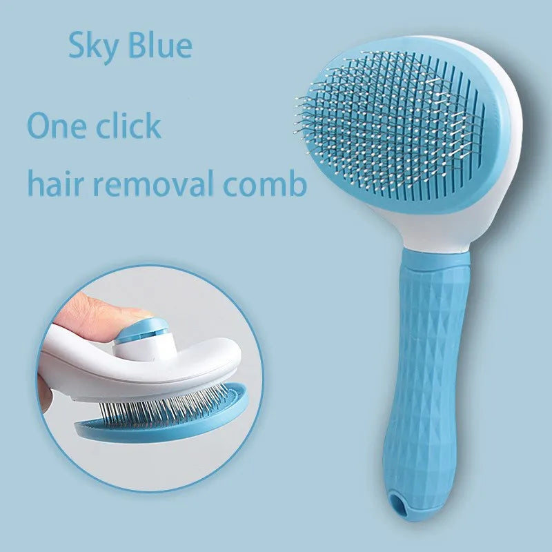 Pet Hair Remover Brush – Grooming Comb for Dogs, Cats, Puppies & Kittens
