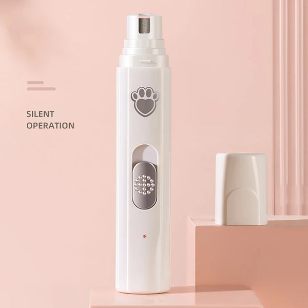 USB Electric Pet Nail Grinder with LED – Cat & Dog Nail Trimmer