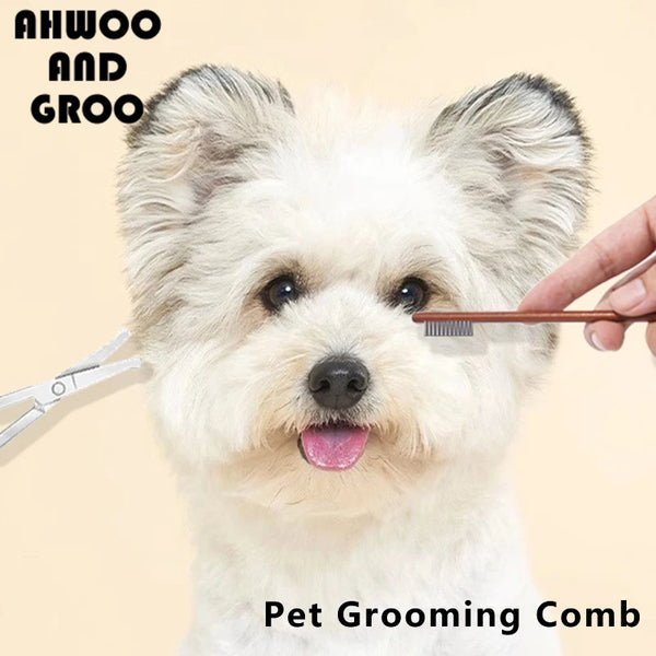 Wooden Pet Tear Stain Comb – Facial Cleaning Tool for Dogs & Cats