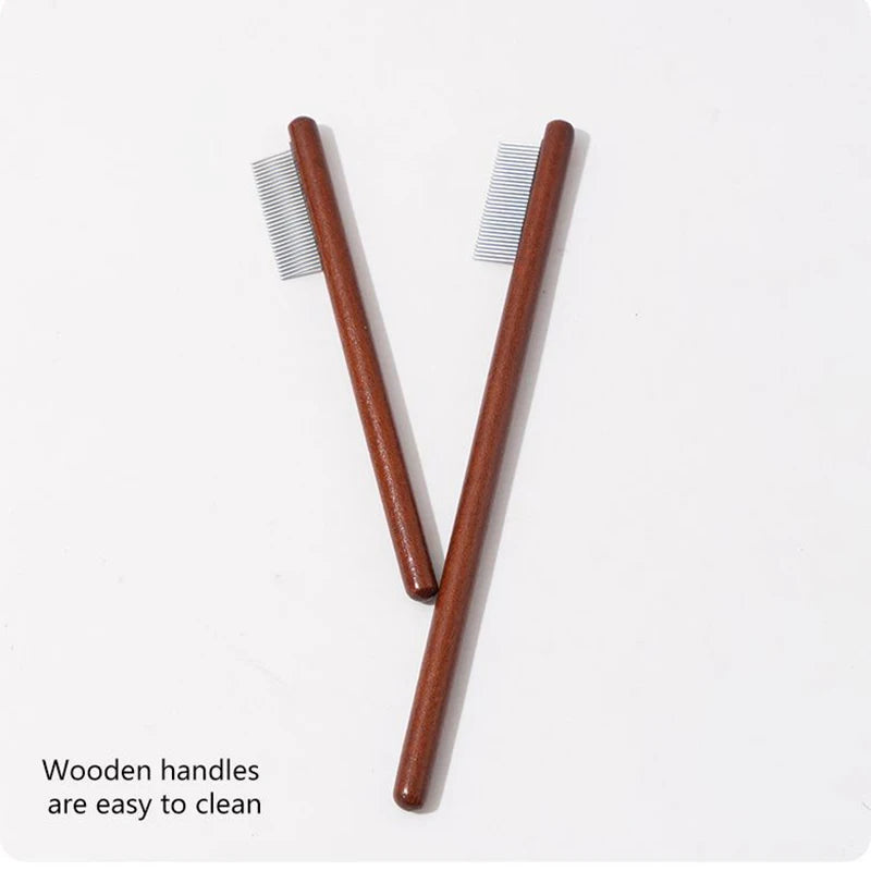 Wooden Pet Tear Stain Comb – Facial Cleaning Tool for Dogs & Cats