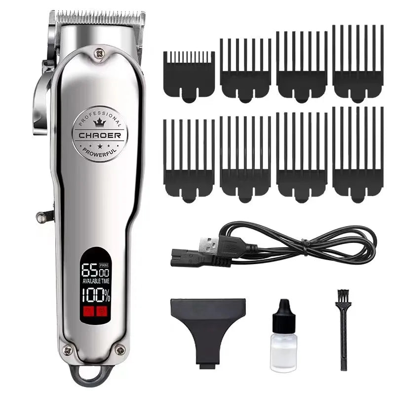 Professional Pet Hair Clipper – All-Metal Rechargeable Dog & Cat Grooming Trimmer