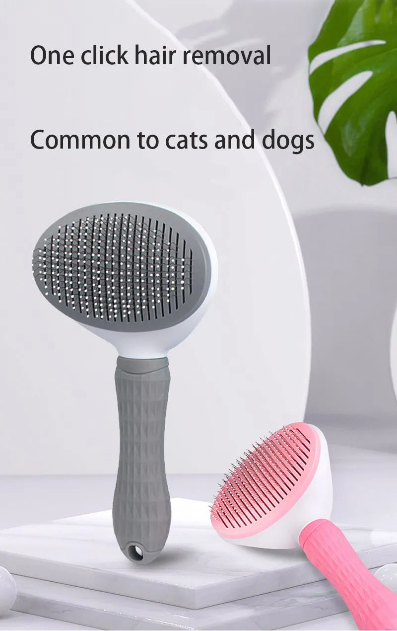 Pet Hair Remover Brush – Grooming Comb for Dogs, Cats, Puppies & Kittens