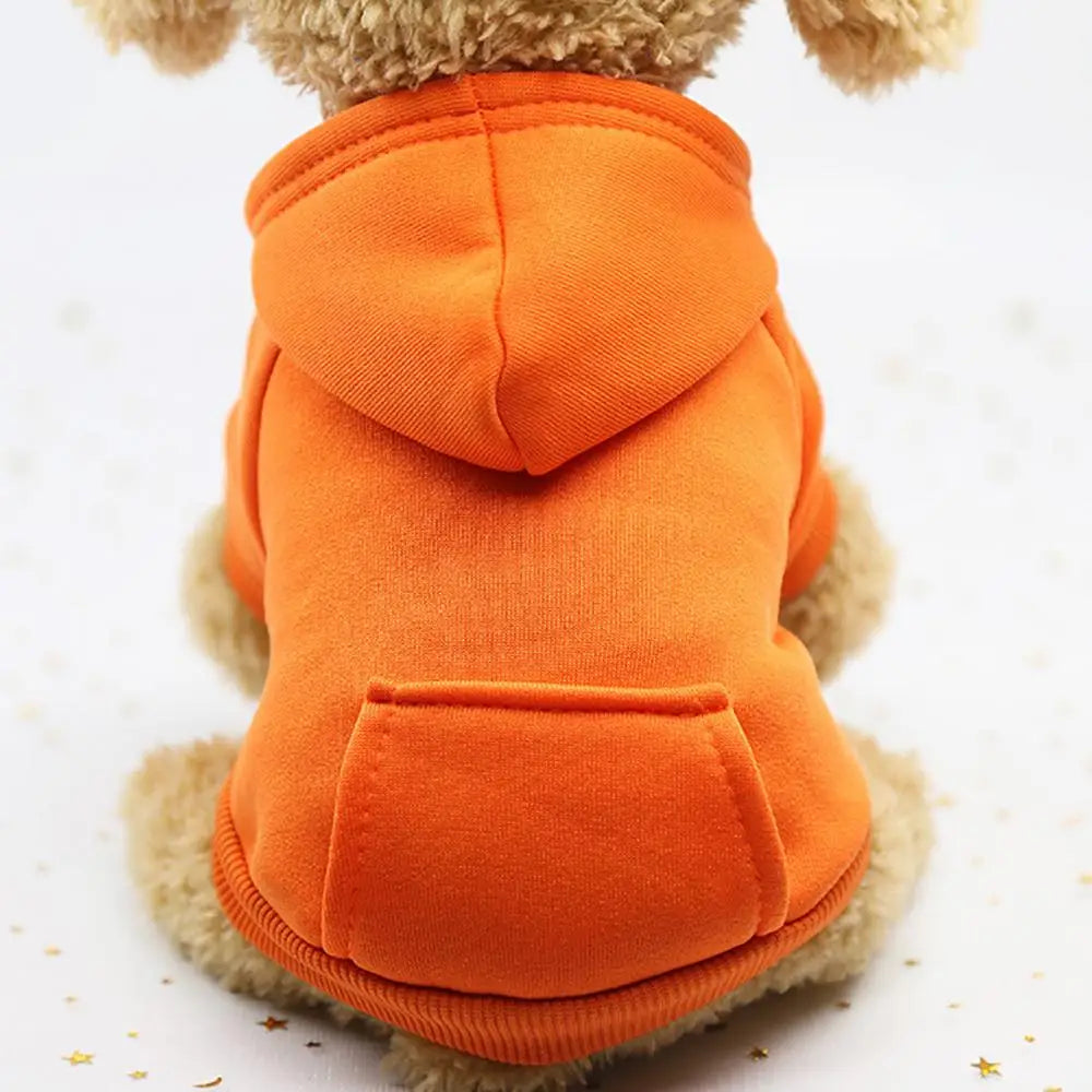 Hooded Pet Sweatshirt – Two-Legged Autumn/Winter Outfit for Cats & Small Dogs