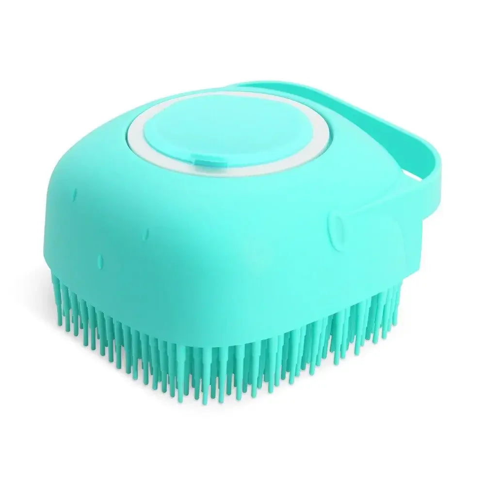 Pet Shampoo Brush – 80ml Silicone Grooming Scrubber for Dogs & Cats