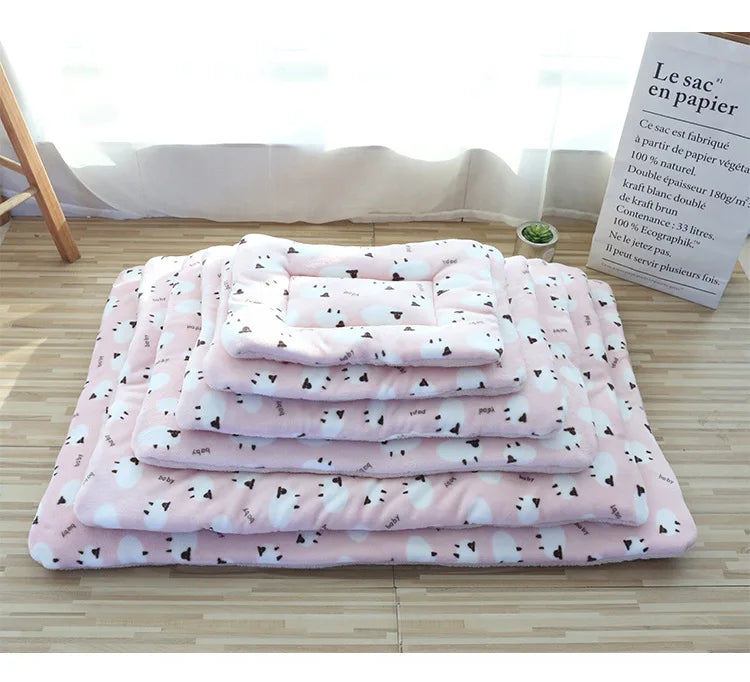 Double-sided Pet Mat Mats Short Plush Pet Sleeping Bed for Cats Small Dogs Cute Pet Pad Blanket Warm Kitten Cushion Cat Sofa Bed