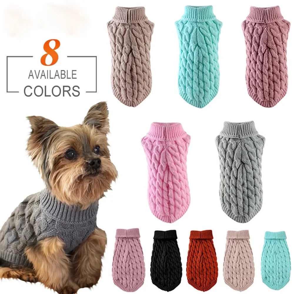 New Small Dog Sweater – Autumn/Winter Knitted Warm Pet Clothing