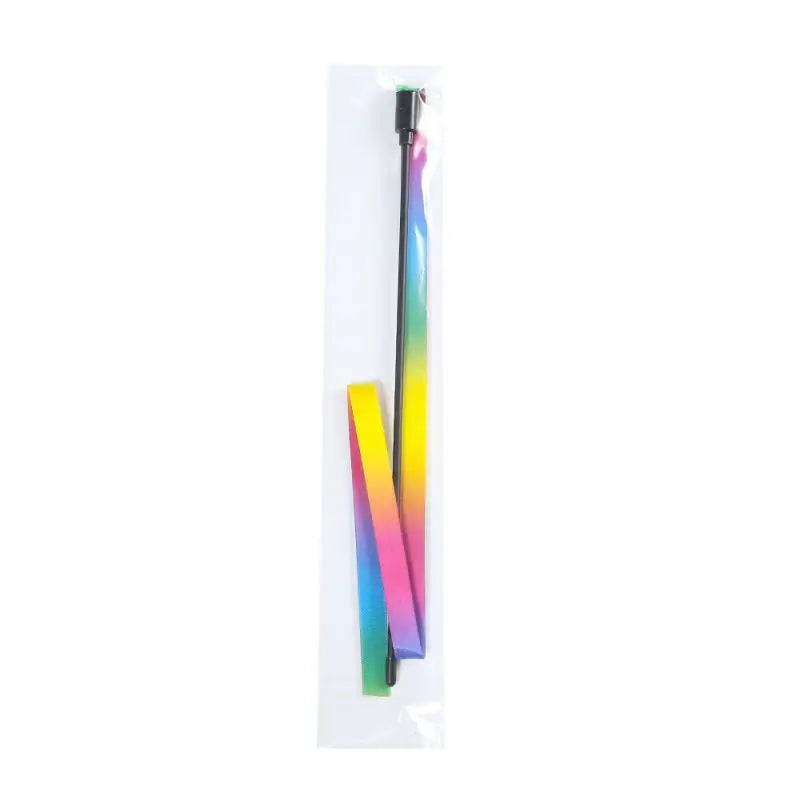 Rainbow Cat Teaser Wand – Interactive Toy for Kittens & Cats