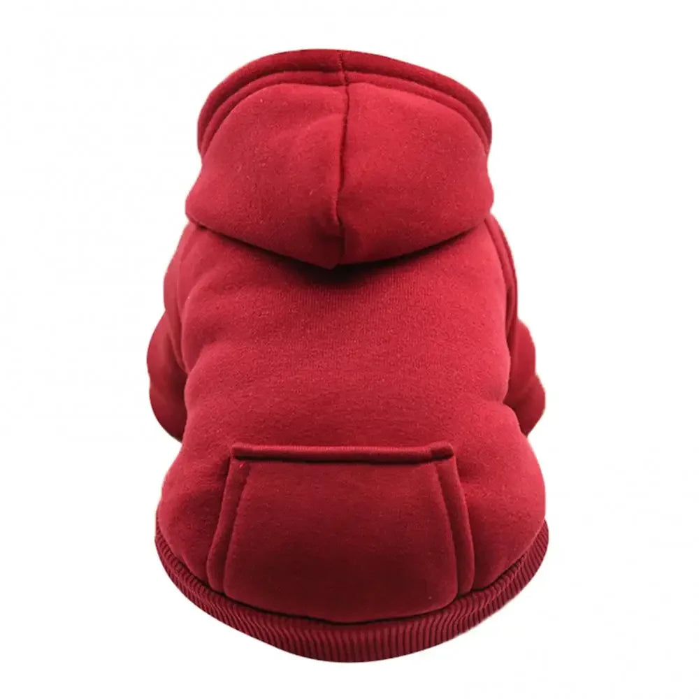 Hooded Pet Sweatshirt – Two-Legged Autumn/Winter Outfit for Cats & Small Dogs