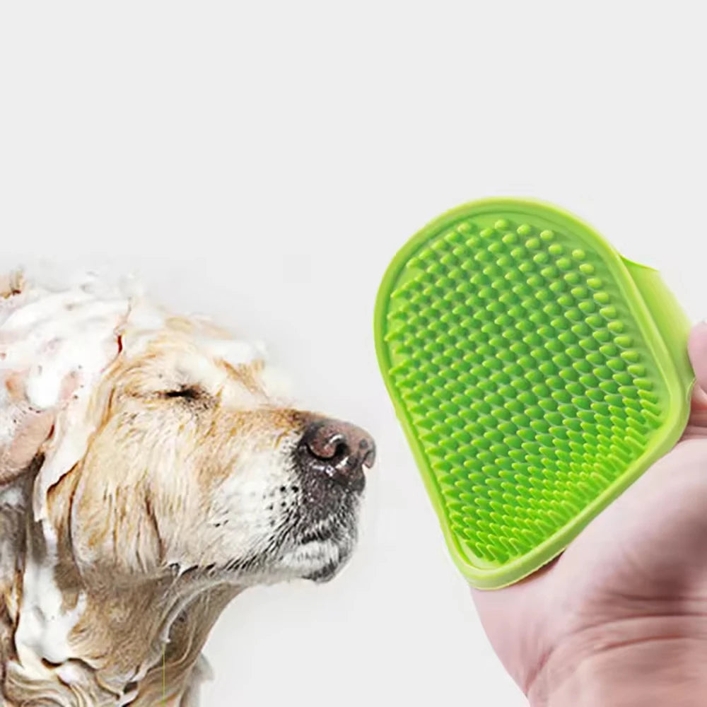 1PC Soft Rubber Pet Bath Brush – Grooming & Massage Glove for Dogs & Cats