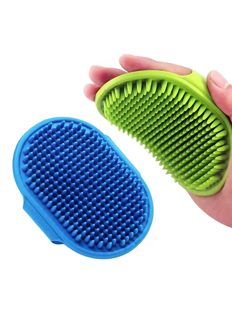 1PC Soft Rubber Pet Bath Brush – Grooming & Massage Glove for Dogs & Cats