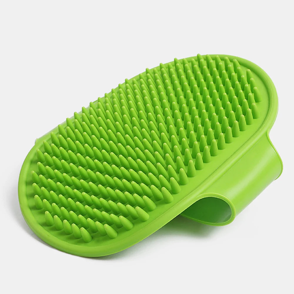 1PC Soft Rubber Pet Bath Brush – Grooming & Massage Glove for Dogs & Cats