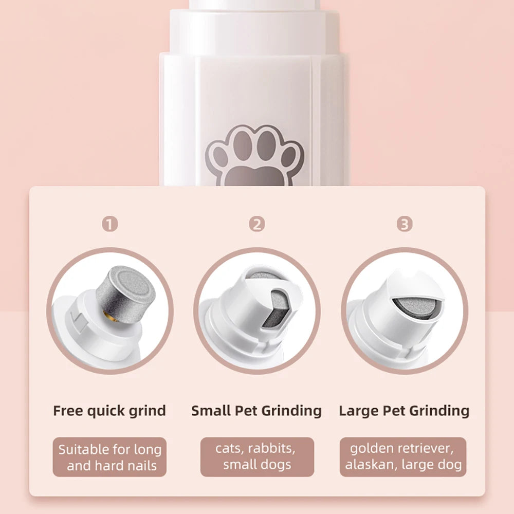 USB Electric Pet Nail Grinder with LED – Cat & Dog Nail Trimmer