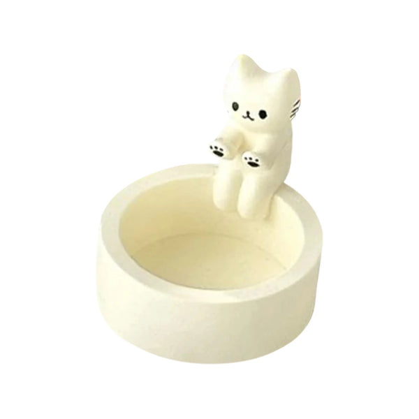 Cute Kitten Candle Holder – Cartoon Cat Aromatherapy Candlestick