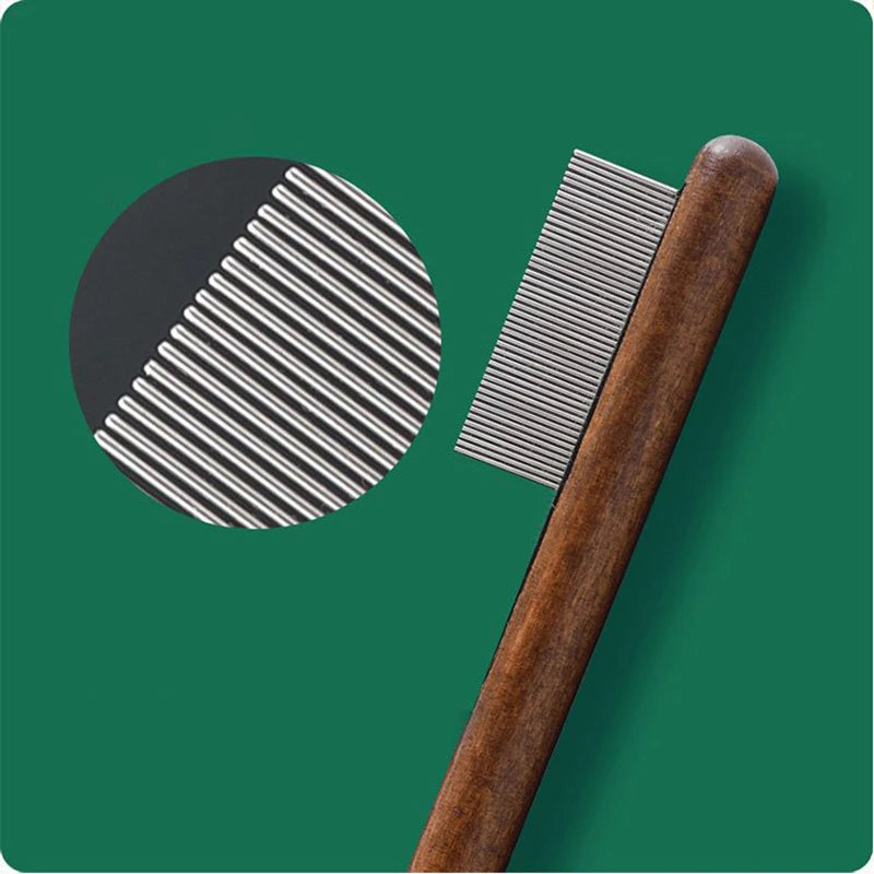 Wooden Pet Tear Stain Comb – Facial Cleaning Tool for Dogs & Cats