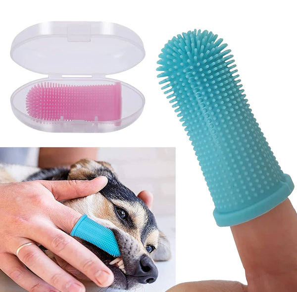 Soft Silicone Finger Toothbrush – Pet Teeth Cleaning Tool for Dogs & Cats