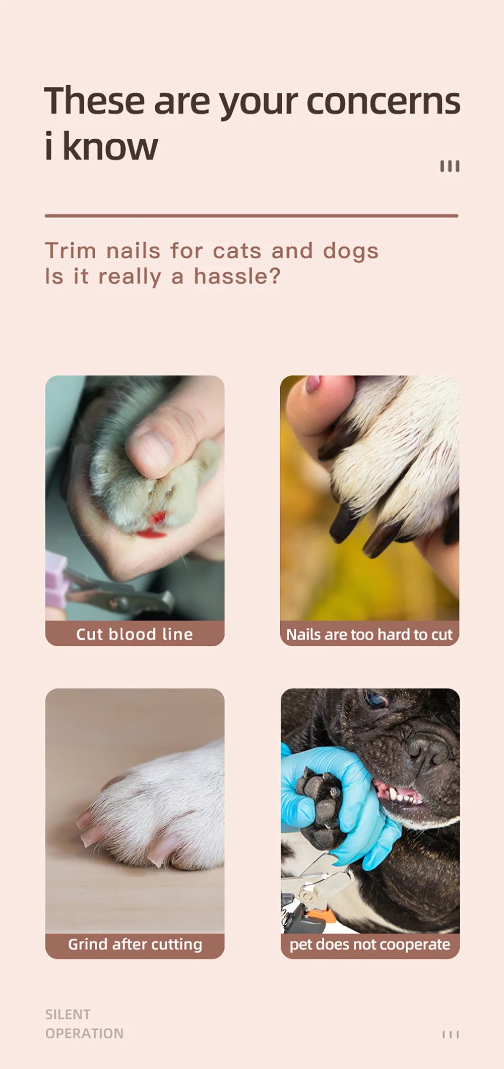 USB Electric Pet Nail Grinder with LED – Cat & Dog Nail Trimmer