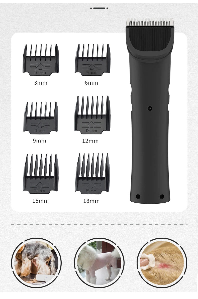 High-Power Smart Dog Clippers – Rechargeable Pet Grooming Trimmer with Detachable Blade