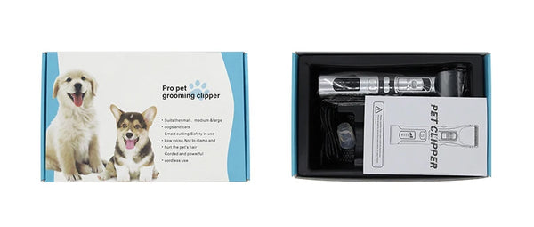 High-Power Smart Dog Clippers – Rechargeable Pet Grooming Trimmer with Detachable Blade