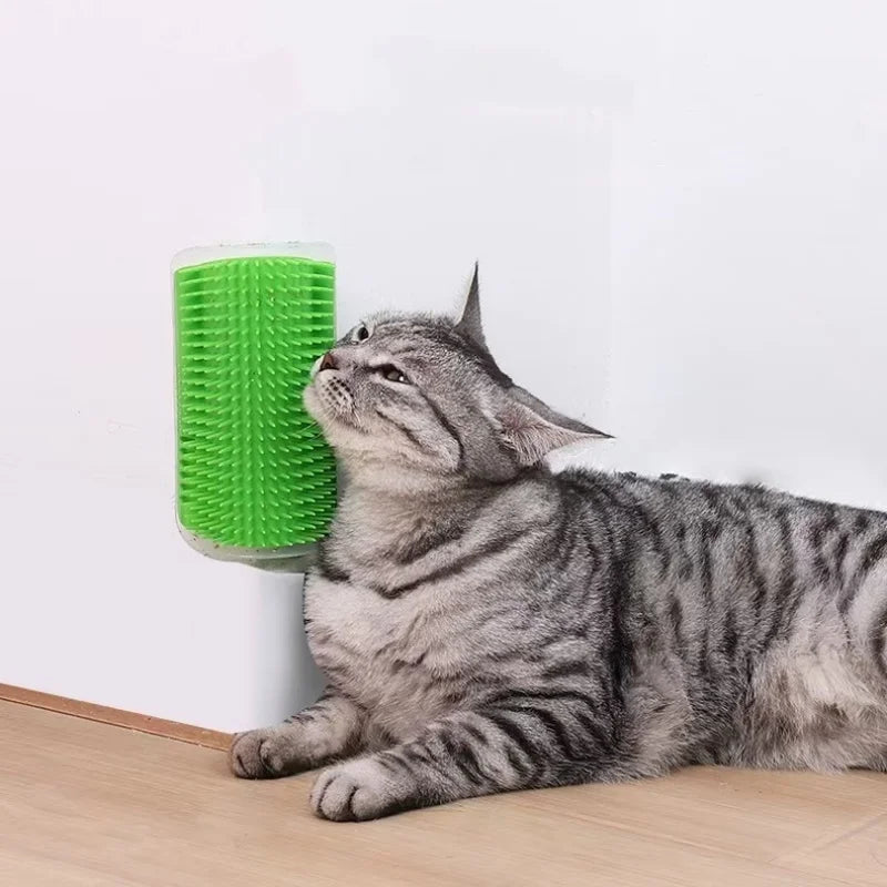 Cat Self-Grooming Massage Brush – Wall Corner Hair Remover Comb