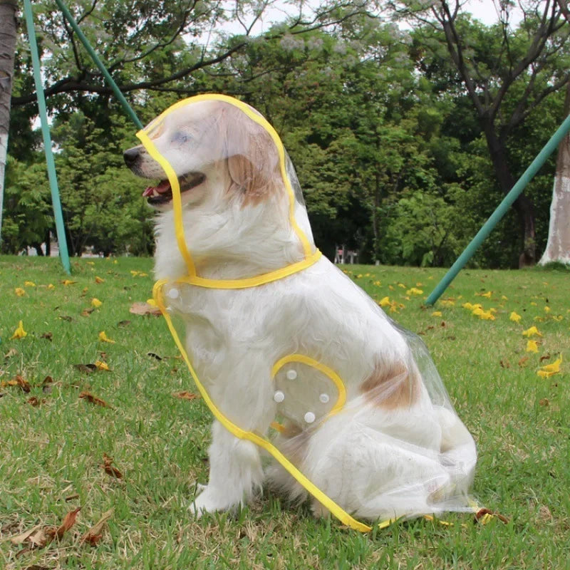 Transparent Pet Raincoat – Waterproof Hooded Jacket for Small Dogs & Puppies