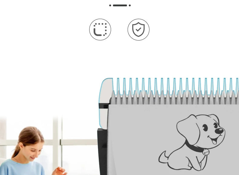 High-Power Smart Dog Clippers – Rechargeable Pet Grooming Trimmer with Detachable Blade
