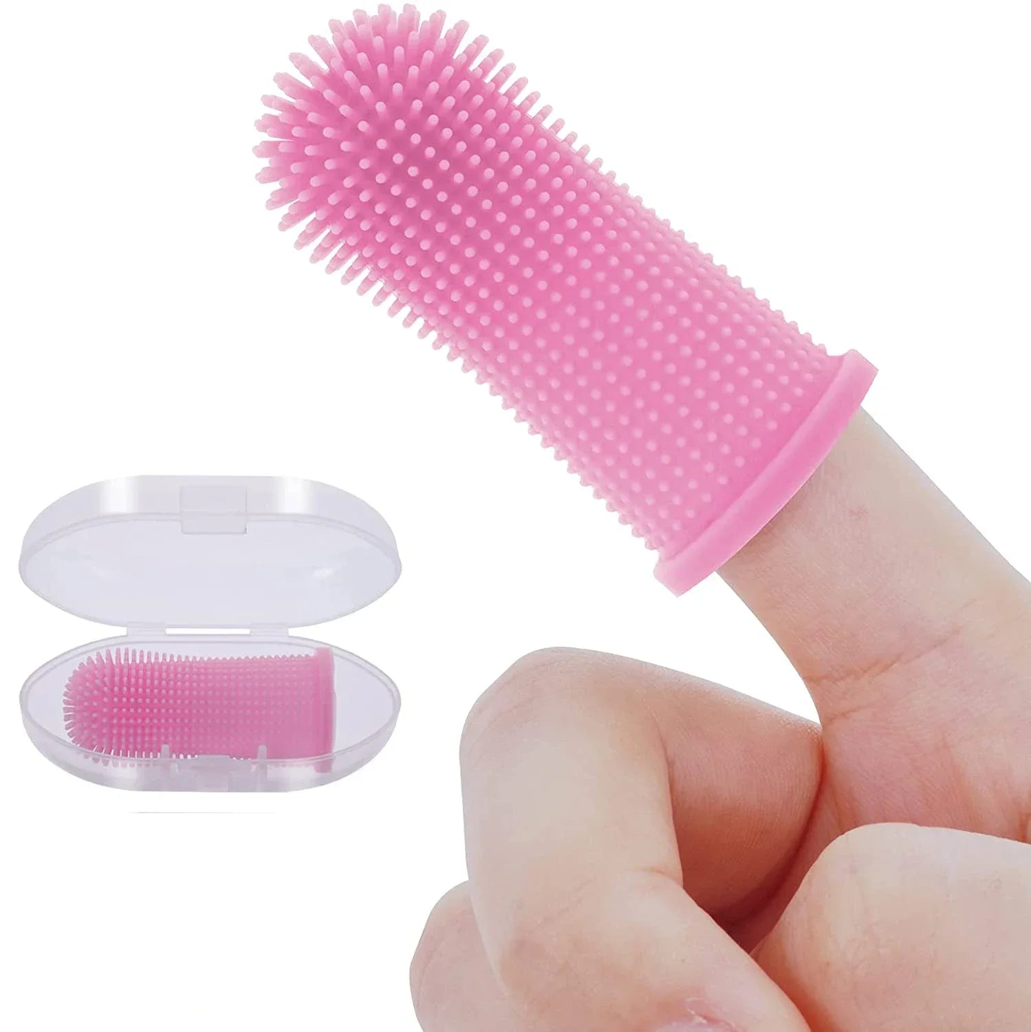 Soft Silicone Finger Toothbrush – Pet Teeth Cleaning Tool for Dogs & Cats