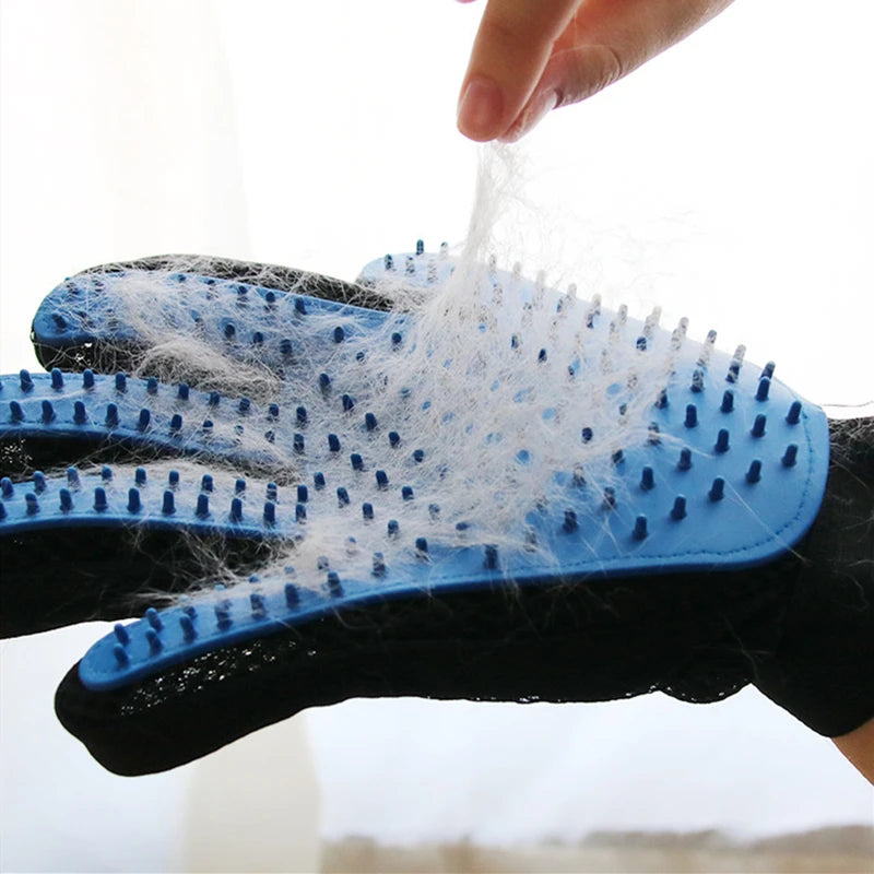 Pet Grooming Glove for Cats & Dogs – Deshedding & Massage Brush