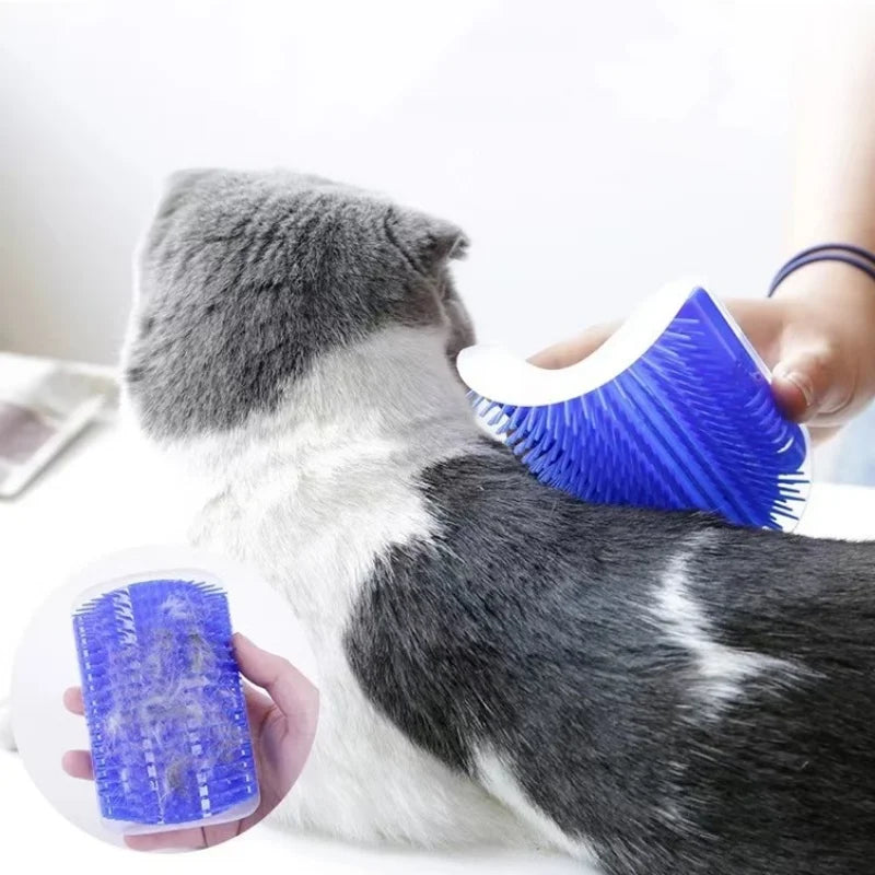 Cat Self-Grooming Massage Brush – Wall Corner Hair Remover Comb