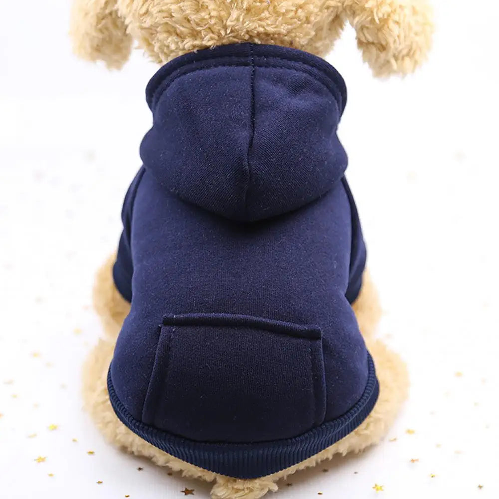 Hooded Pet Sweatshirt – Two-Legged Autumn/Winter Outfit for Cats & Small Dogs