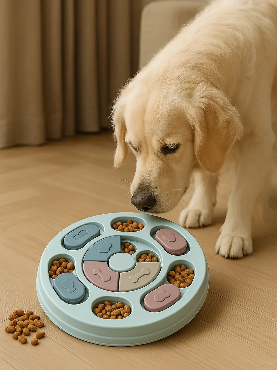 Interactive Pet Feeding Toy – Slow Food Bowl for Cats & Dogs
