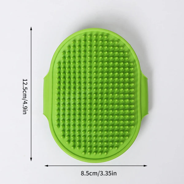 1PC Soft Rubber Pet Bath Brush – Grooming & Massage Glove for Dogs & Cats