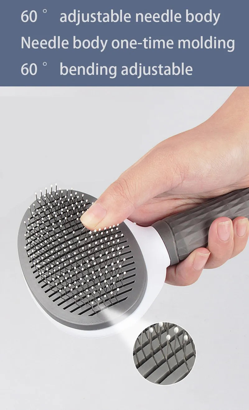 Pet Hair Remover Brush – Grooming Comb for Dogs, Cats, Puppies & Kittens