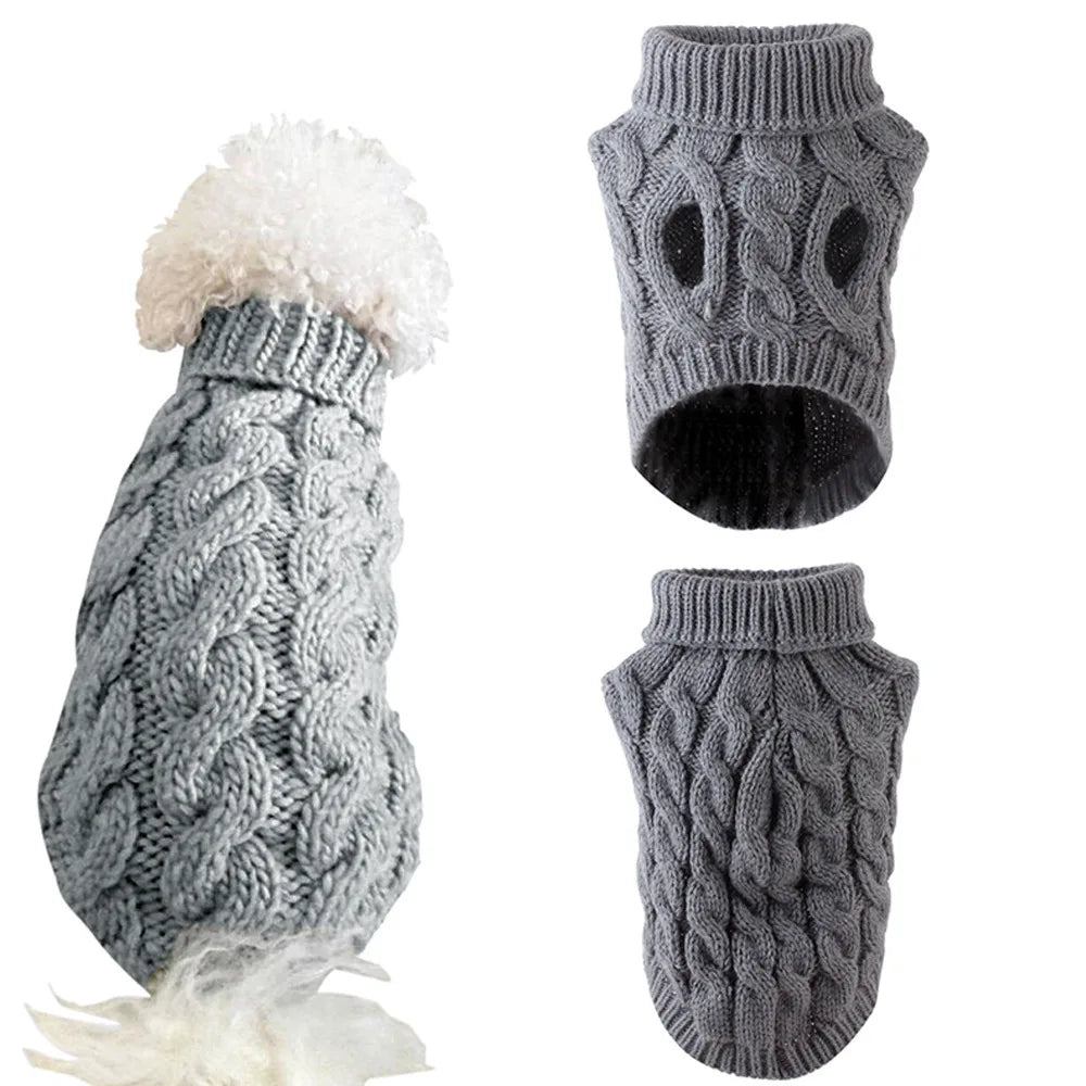 New Small Dog Sweater – Autumn/Winter Knitted Warm Pet Clothing