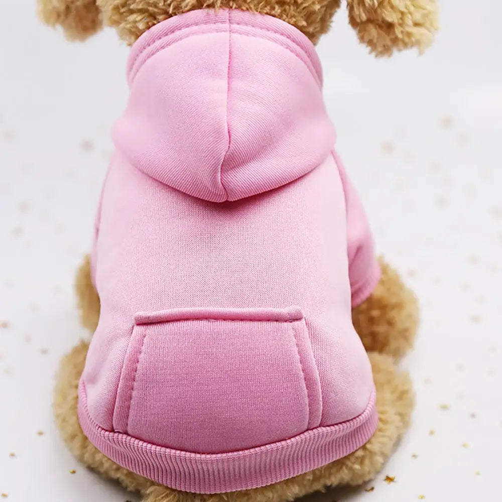Hooded Pet Sweatshirt – Two-Legged Autumn/Winter Outfit for Cats & Small Dogs