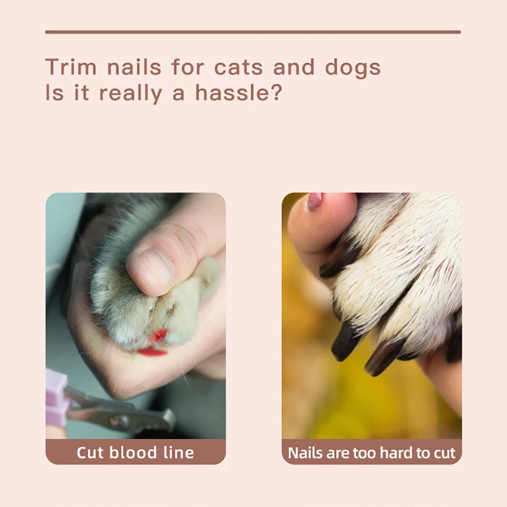 USB Electric Pet Nail Grinder with LED – Cat & Dog Nail Trimmer