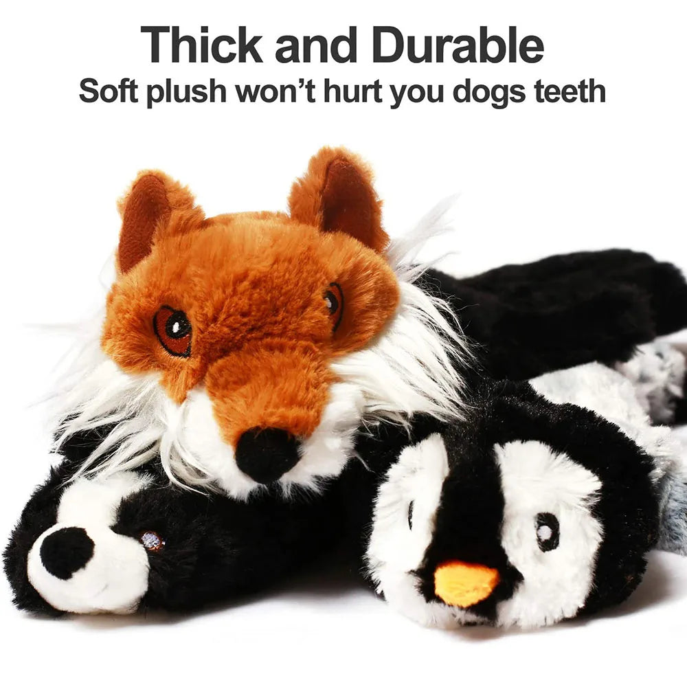 Stuffingless Squeaky Animal Dog Toy